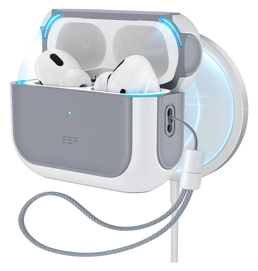 ESR Orbit Hybrid HaloLock Apple AirPods Pro 3 (2025) Hoesje MagSafe Wit afbeelding 1