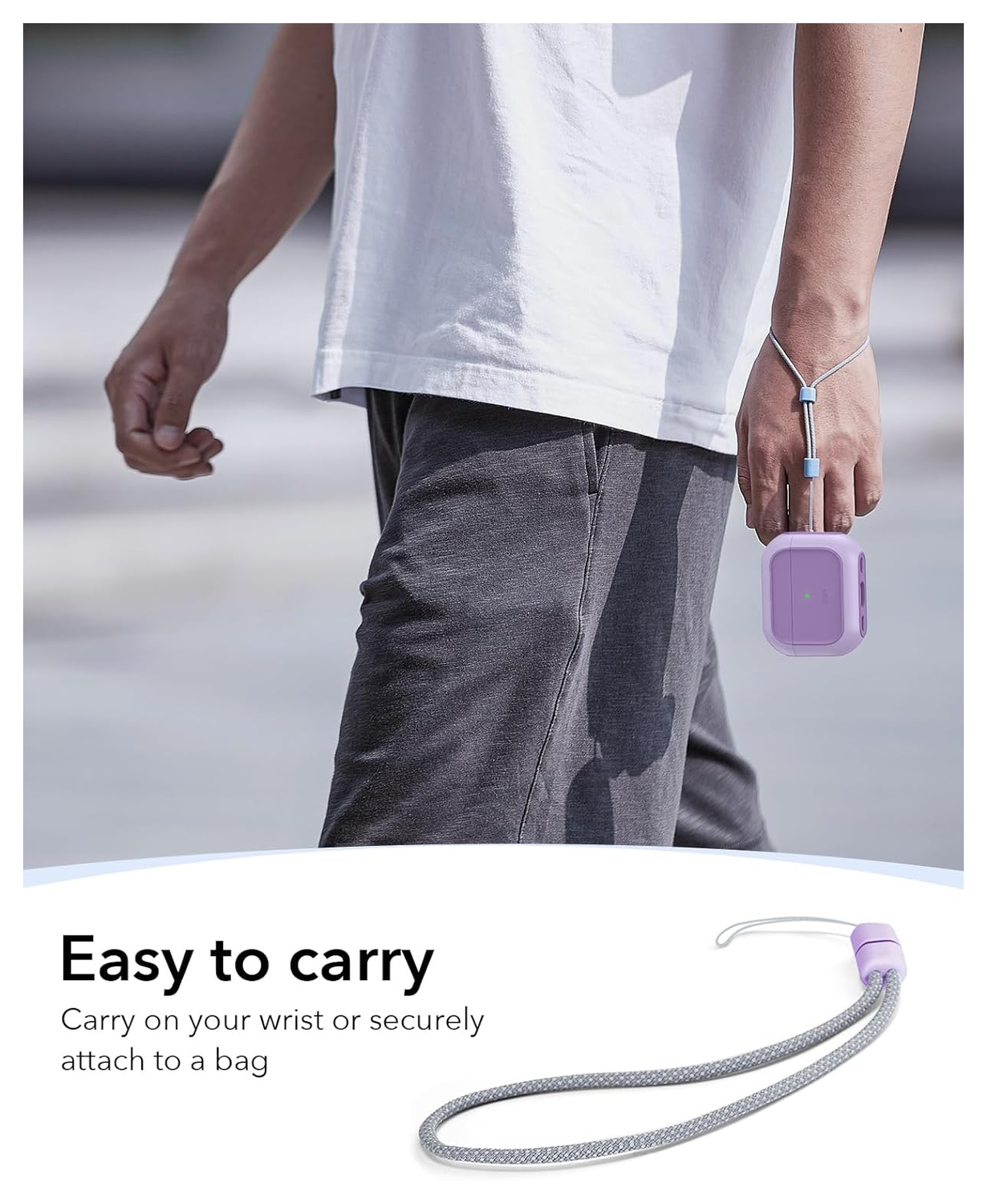 ESR Orbit Hybrid HaloLock Apple AirPods Pro 3 (2025) Hoesje MagSafe Paars afbeelding 8