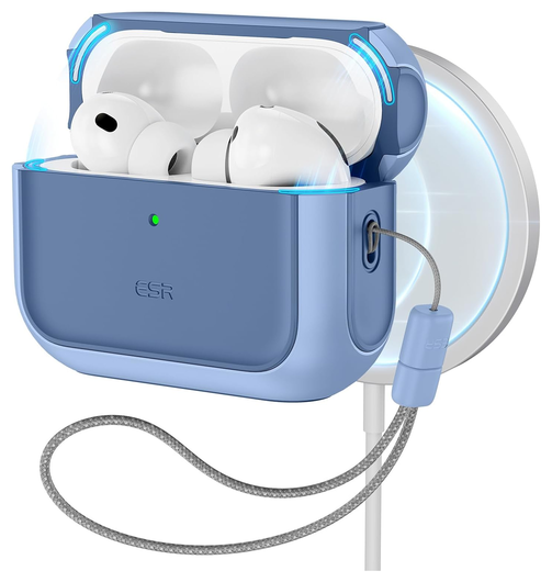 ESR Orbit Hybrid HaloLock Apple AirPods Pro 3 (2025) Hoesje MagSafe Blauw afbeelding 1