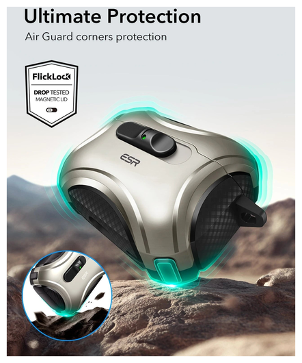 ESR Cyber FlickLock AirPods Pro 3 (2025) Hoesje MagSafe Titanium afbeelding 6