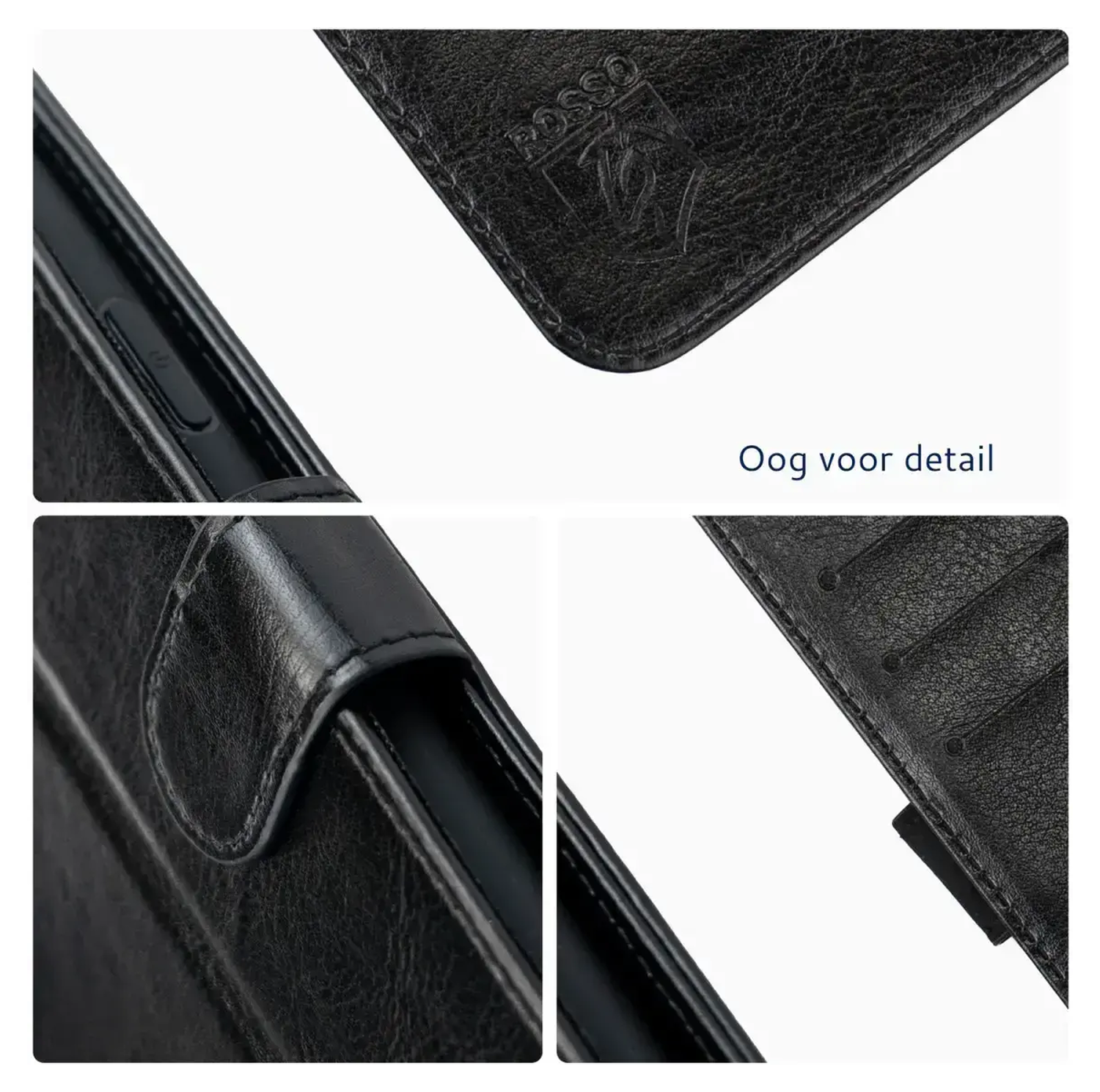 Rosso Element Samsung Galaxy A17 Hoesje Book Case Wallet Zwart afbeelding 6