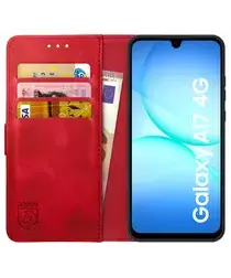 Rosso Element Samsung Galaxy A17 Hoesje Book Case Wallet Rood afbeelding