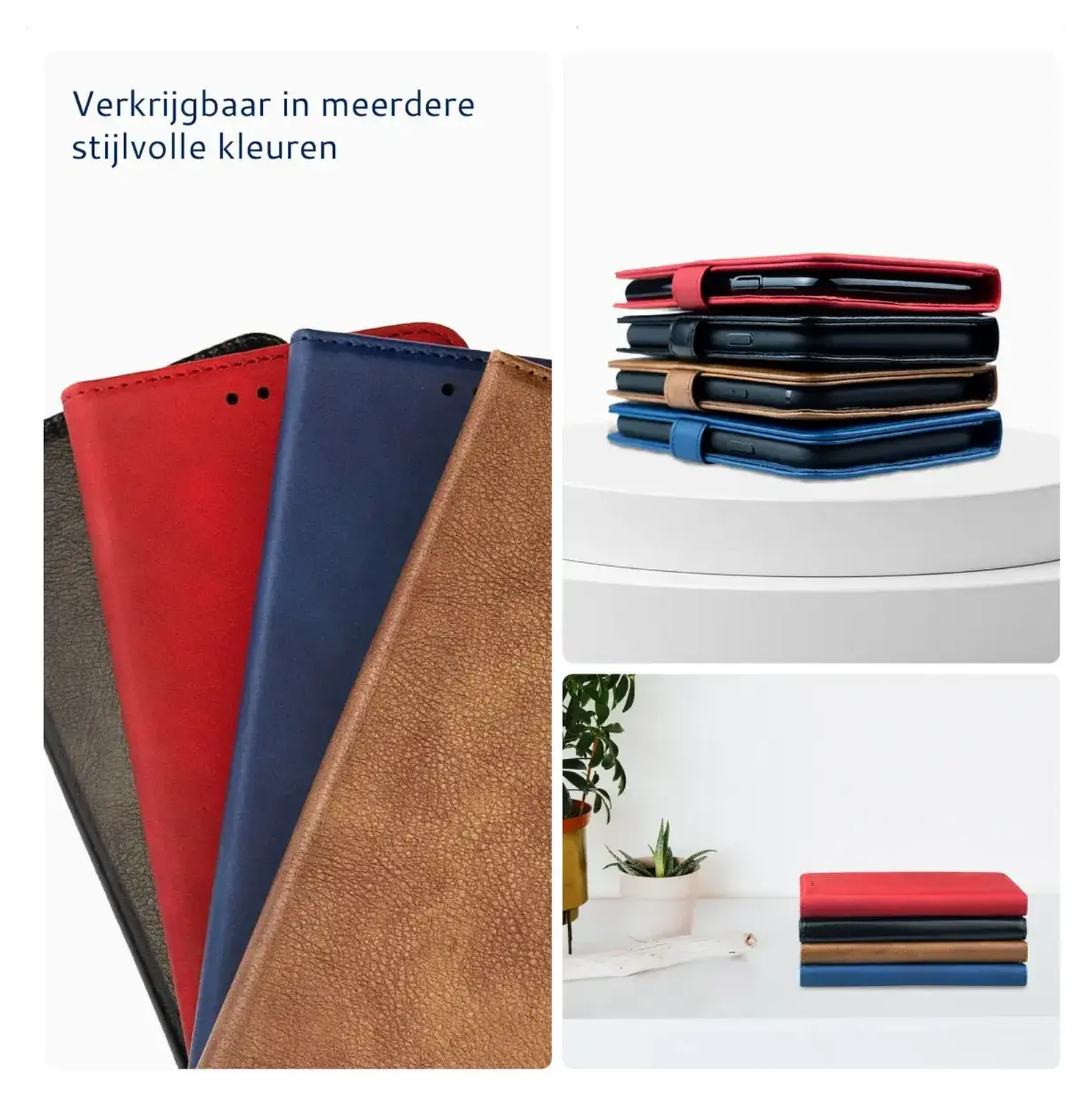 Rosso Element Samsung Galaxy A17 Hoesje Book Case Wallet Rood afbeelding 7