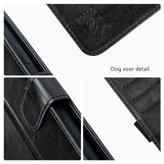 Rosso Element Honor 400 Hoesje Book Case Wallet Zwart afbeelding 5