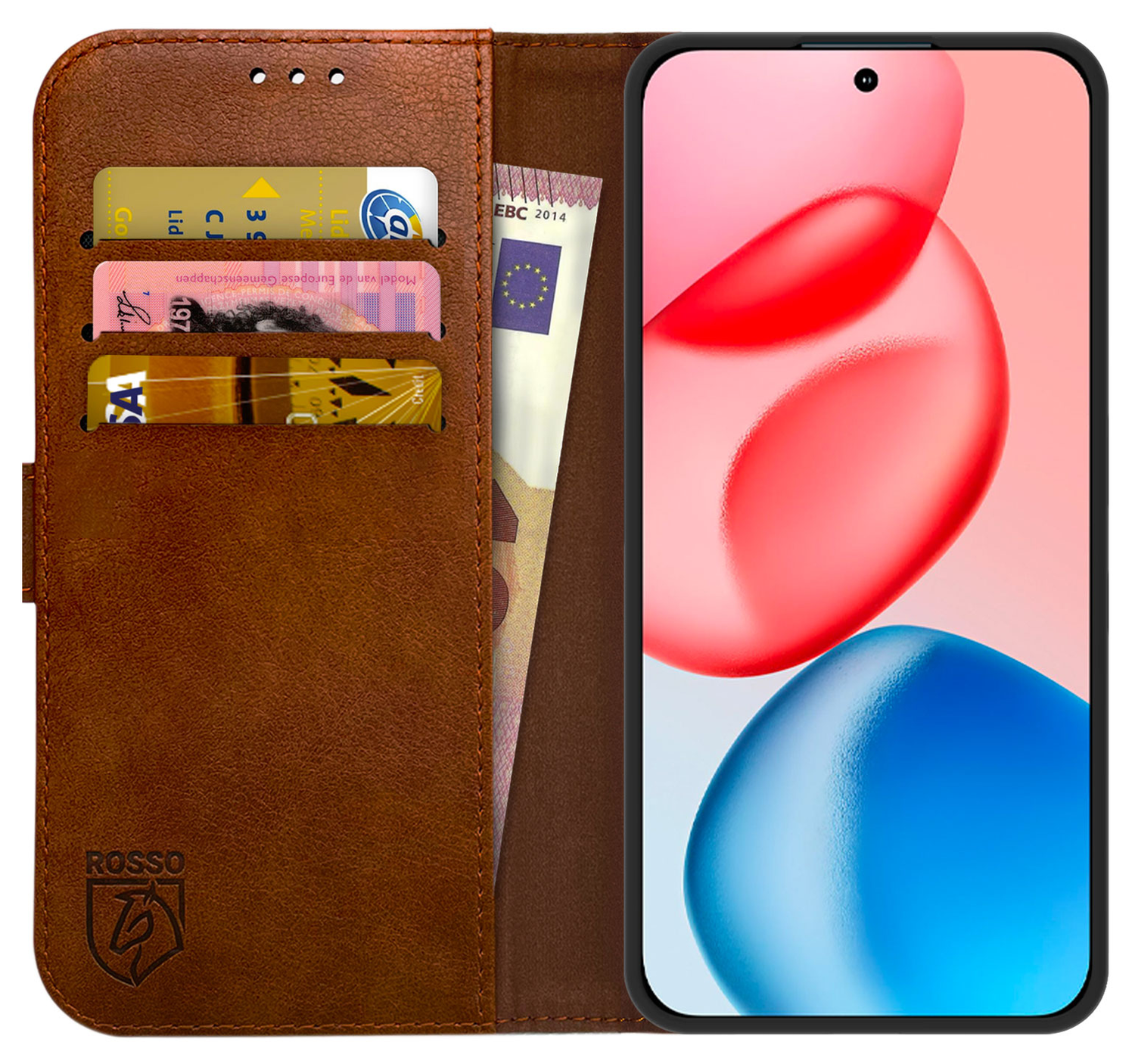 Rosso Element Honor 400 Hoesje Book Case Wallet Bruin afbeelding 1