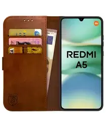 Rosso Element Xiaomi Redmi A5 Hoesje Book Case Wallet Bruin afbeelding
