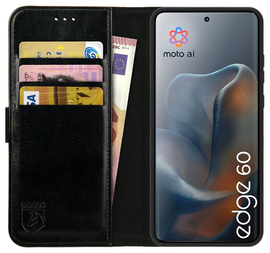 Rosso Element Motorola Edge 60 Hoesje Book Case Wallet Zwart