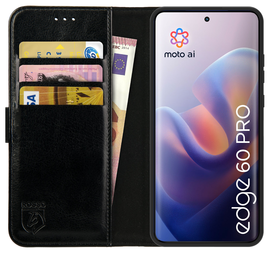 Rosso Element Motorola Edge 60 Pro Hoesje Book Case Wallet Zwart
