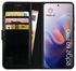 Rosso Element Motorola Edge 60 Pro Hoesje Book Case Wallet Zwart afbeelding 1