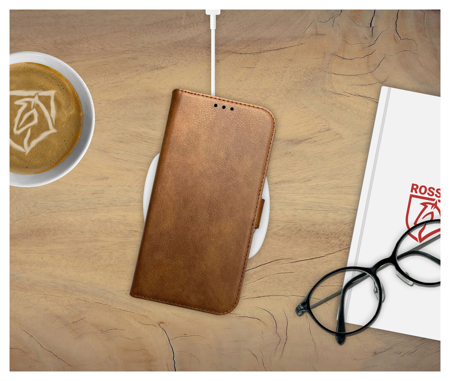 Rosso Element Motorola Edge 60 Pro Hoesje Book Case Wallet Bruin afbeelding 6