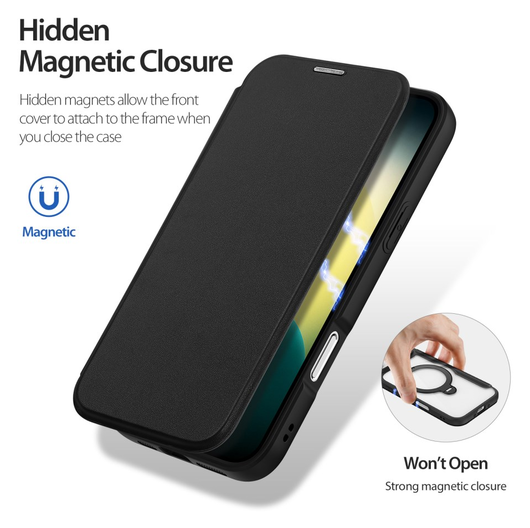 Dux Ducis Skin X Pro iPhone Air Hoesje MagSafe RFID Book Case Zwart afbeelding 8