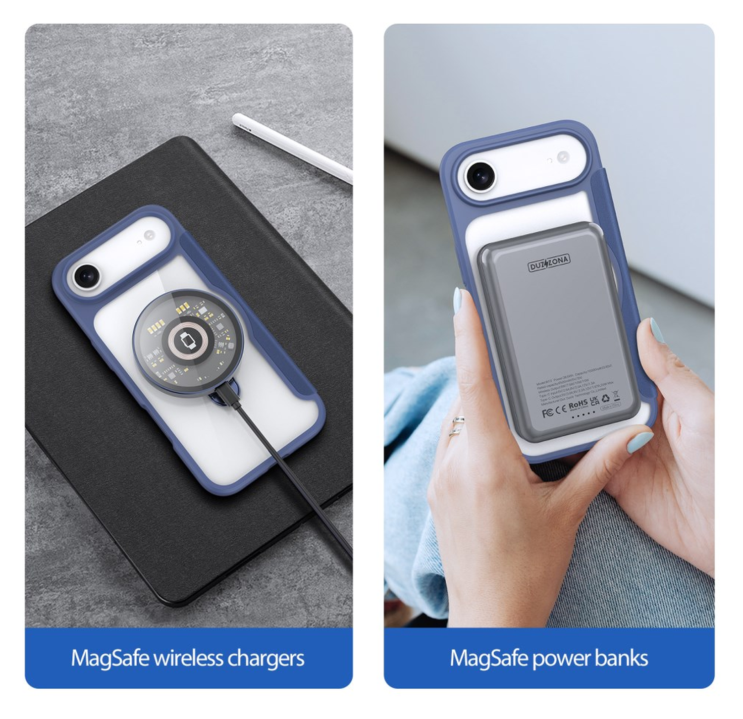 Dux Ducis Skin X Pro iPhone Air Hoesje MagSafe RFID Book Case Blauw afbeelding 5