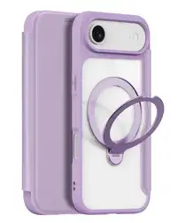 Dux Ducis Skin X Pro iPhone Air Hoesje MagSafe RFID Book Case Paars afbeelding