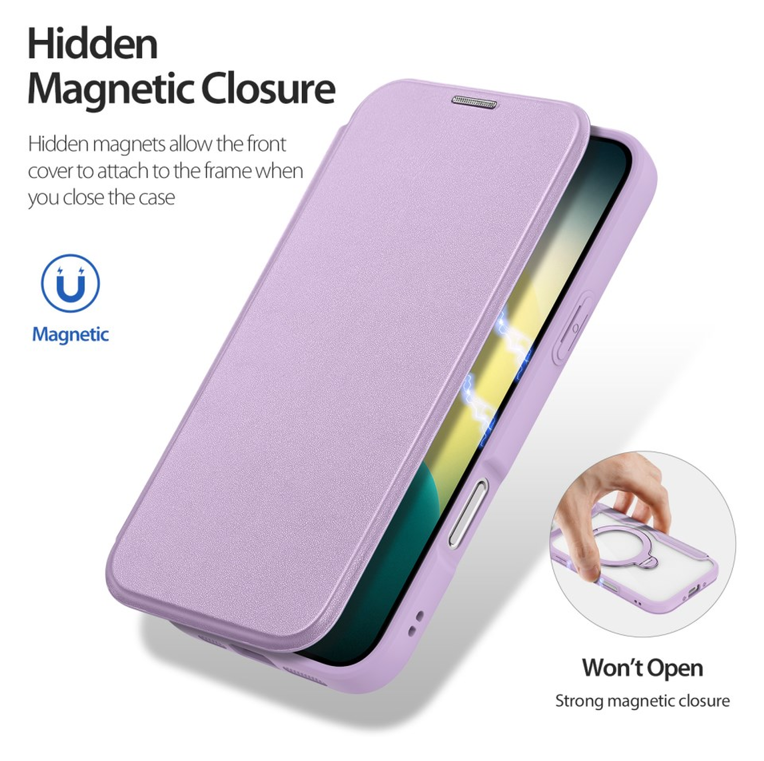 Dux Ducis Skin X Pro iPhone Air Hoesje MagSafe RFID Book Case Paars afbeelding 8