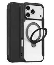 Dux Ducis Skin X Pro Apple iPhone 17 Pro Hoesje MagSafe RFID Book Case Zwart afbeelding