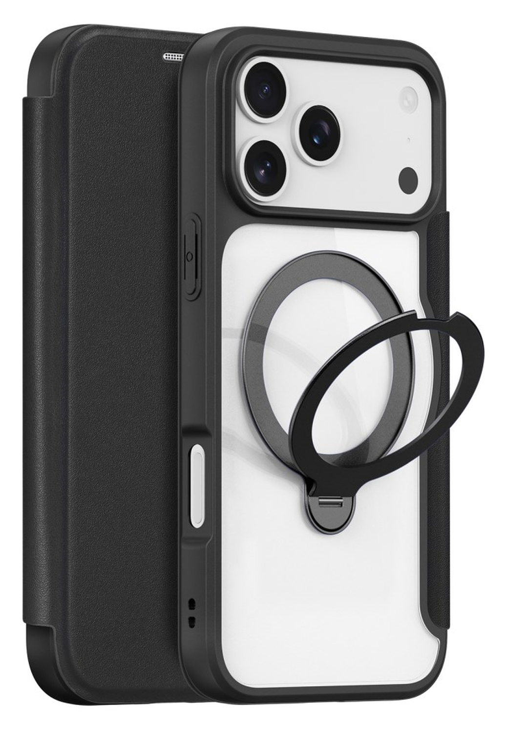 Dux Ducis Skin X Pro Apple iPhone 17 Pro Hoesje MagSafe RFID Book Case Zwart afbeelding 1