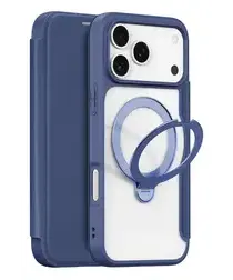 Dux Ducis Skin X Pro Apple iPhone 17 Pro Hoesje MagSafe RFID Book Case Blauw afbeelding