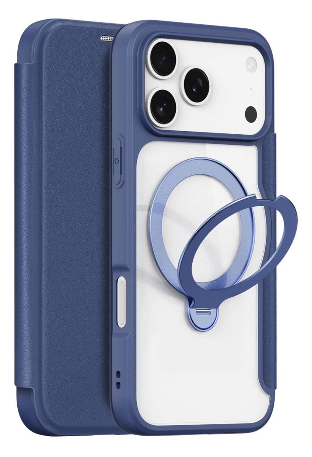 Dux Ducis Skin X Pro Apple iPhone 17 Pro Hoesje MagSafe RFID Book Case Blauw afbeelding 1