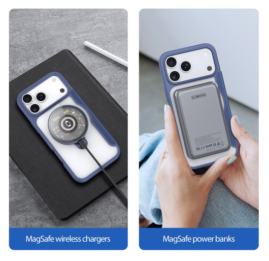 Dux Ducis Skin X Pro Apple iPhone 17 Pro Hoesje MagSafe RFID Book Case Blauw afbeelding 6