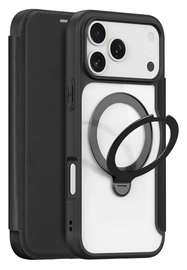 Dux Ducis Skin X Pro iPhone 17 Pro Max Hoesje MagSafe RFID Book Case Zwart