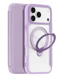 Dux Ducis Skin X Pro iPhone 17 Pro Max Hoesje MagSafe RFID Book Case Paars afbeelding