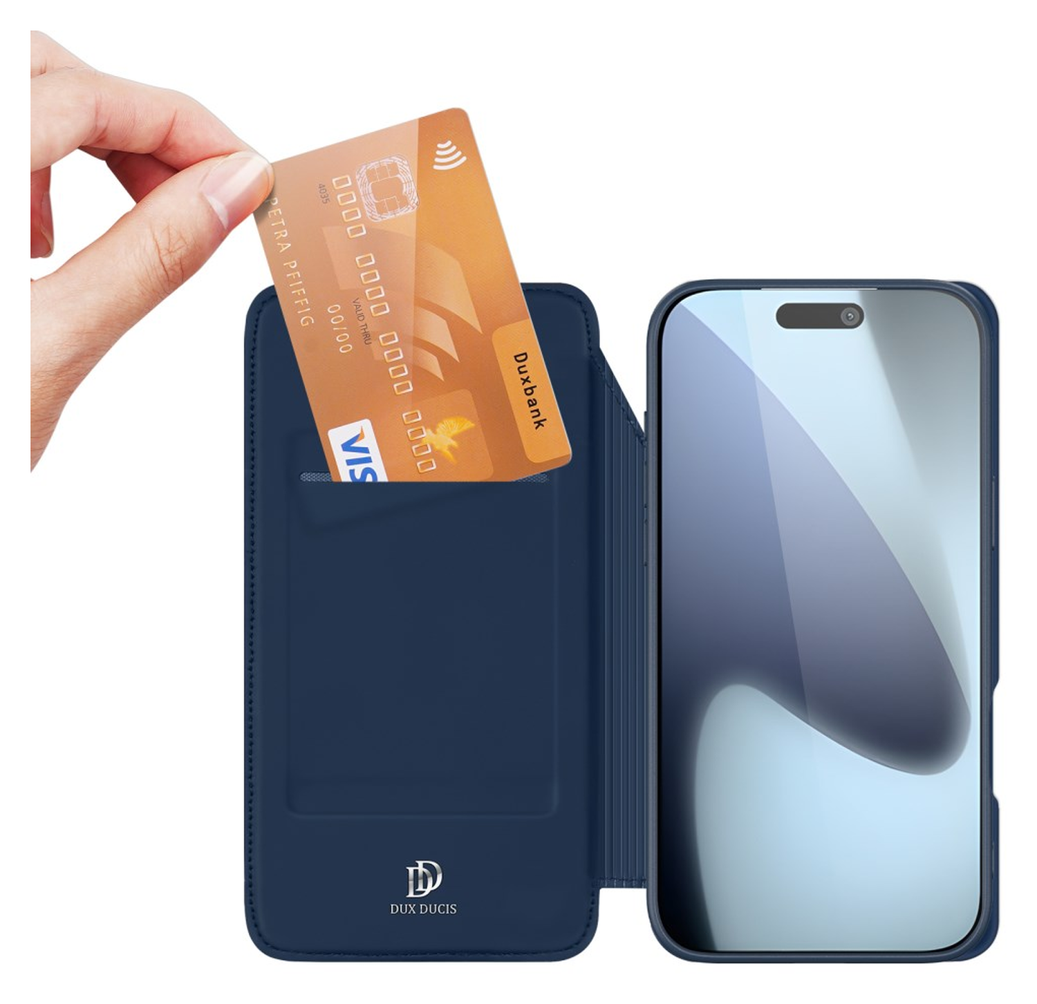 Dux Ducis Skin Pro Apple iPhone 17 Pro Hoesje Portemonnee Book Case Blauw afbeelding 2