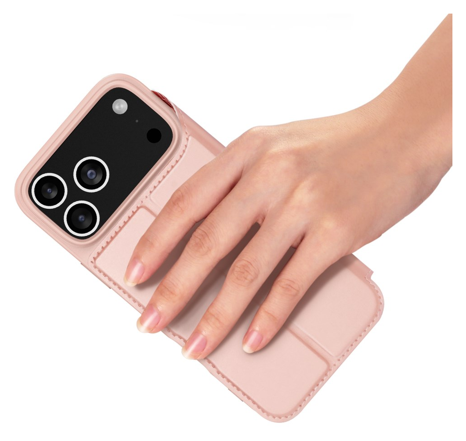 Dux Ducis Skin Pro Apple iPhone 17 Pro Hoesje Portemonnee Book Case Roze afbeelding 7