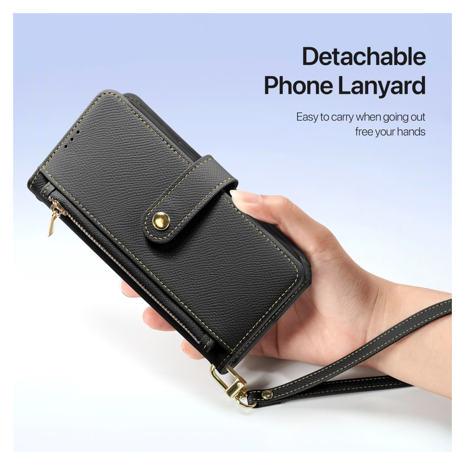 Dux Ducis Lawa Apple iPhone 17 Hoesje 2-in-1 Wallet Book Case MagSafe Zwart afbeelding 6