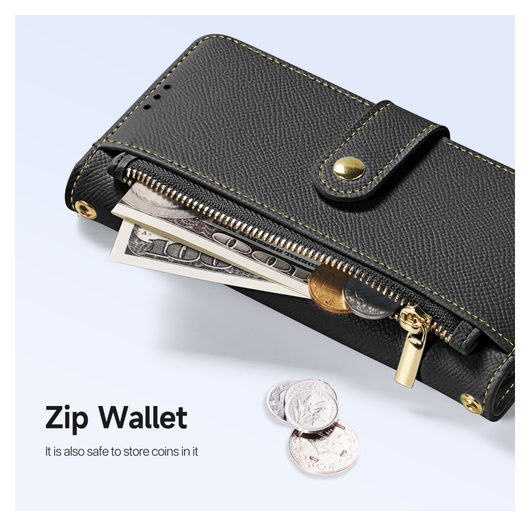Dux Ducis Lawa Apple iPhone 17 Hoesje 2-in-1 Wallet Book Case MagSafe Zwart afbeelding 10