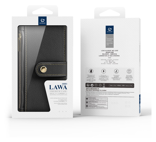 Dux Ducis Lawa Apple iPhone 17 Hoesje 2-in-1 Wallet Book Case MagSafe Zwart afbeelding 12