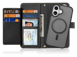Dux Ducis Lawa Apple iPhone 17 Hoesje 2-in-1 Wallet Book Case MagSafe Zwart afbeelding
