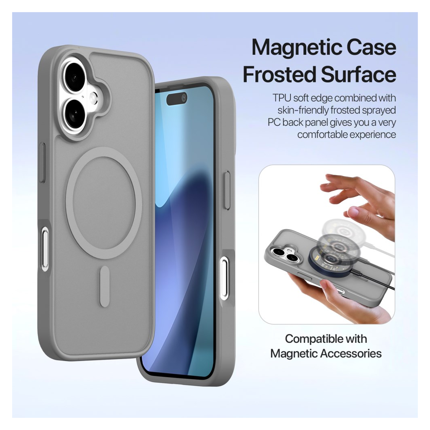 Dux Ducis Lawa Apple iPhone 17 Hoesje 2-in-1 Wallet Book Case MagSafe Grijs afbeelding 8