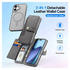 Dux Ducis Lawa Apple iPhone 17 Hoesje 2-in-1 Wallet Book Case MagSafe Grijs afbeelding 3