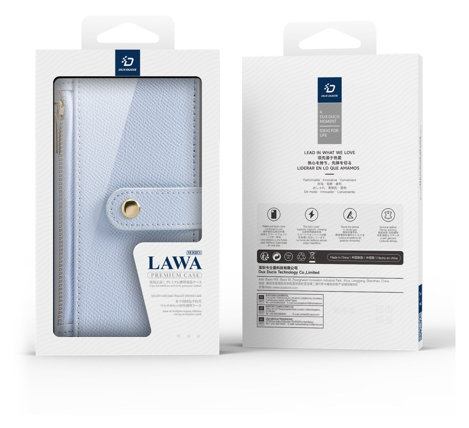 Dux Ducis Lawa Apple iPhone 17 Hoesje 2-in-1 Wallet Book Case MagSafe Blauw afbeelding 12