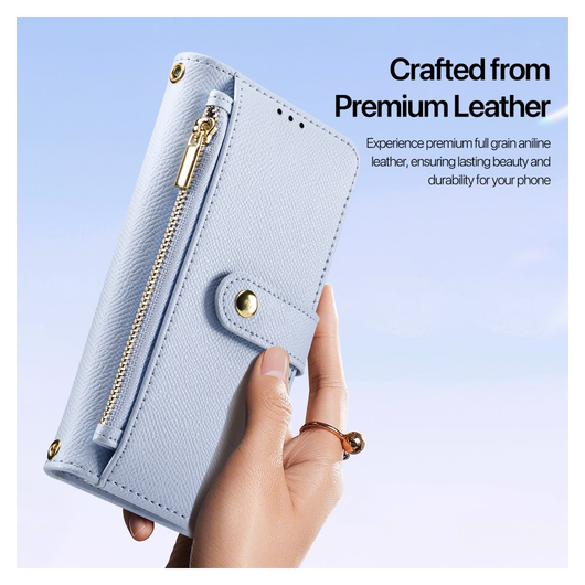 Dux Ducis Lawa Apple iPhone 17 Hoesje 2-in-1 Wallet Book Case MagSafe Blauw afbeelding 11