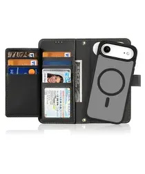 Dux Ducis Lawa Apple iPhone 17 Air Hoesje 2-in-1 Wallet Book Case MagSafe Zwart afbeelding