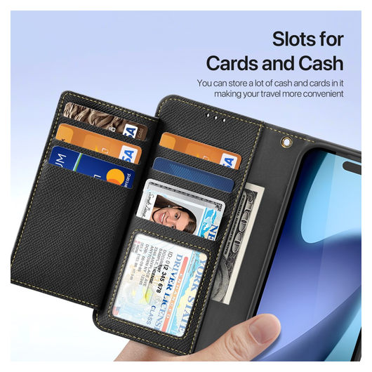 Dux Ducis Lawa Apple iPhone 17 Air Hoesje 2-in-1 Wallet Book Case MagSafe Zwart afbeelding 9