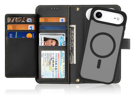 Dux Ducis Lawa Apple iPhone 17 Air Hoesje 2-in-1 Wallet Book Case MagSafe Zwart
