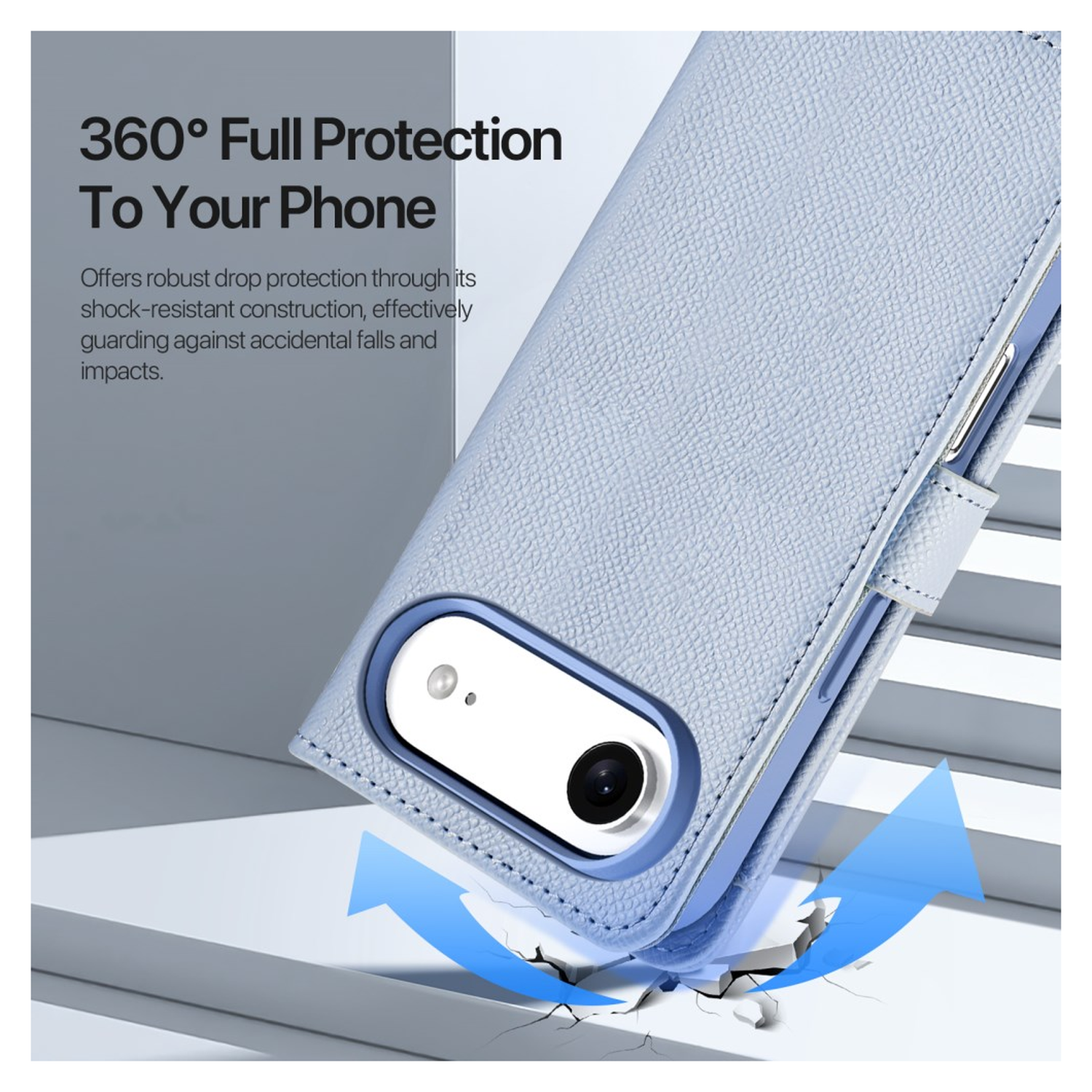 Dux Ducis Lawa Apple iPhone 17 Air Hoesje 2-in-1 Wallet Book Case MagSafe Blauw afbeelding 4