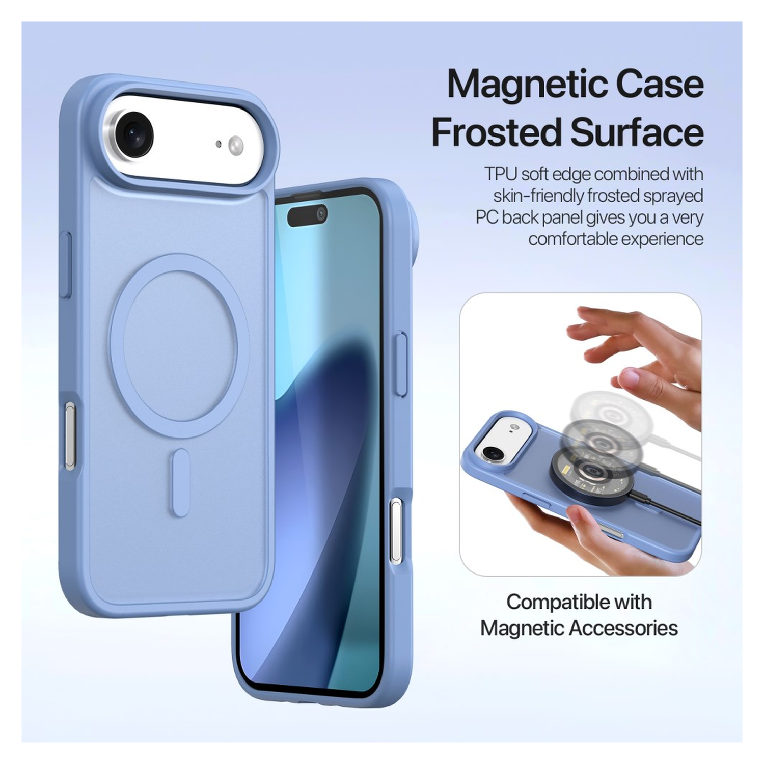 Dux Ducis Lawa Apple iPhone 17 Air Hoesje 2-in-1 Wallet Book Case MagSafe Blauw afbeelding 8
