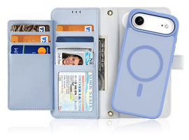 Dux Ducis Lawa Apple iPhone 17 Air Hoesje 2-in-1 Wallet Book Case MagSafe Blauw