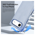 Dux Ducis Lawa Apple iPhone 17 Air Hoesje 2-in-1 Wallet Book Case MagSafe Blauw afbeelding 4