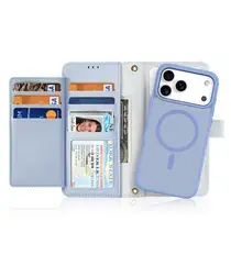 Dux Ducis Lawa Apple iPhone 17 Pro Hoesje 2-in-1 Wallet Book Case MagSafe Blauw afbeelding