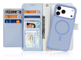 Dux Ducis Lawa Apple iPhone 17 Pro Hoesje 2-in-1 Wallet Book Case MagSafe Blauw