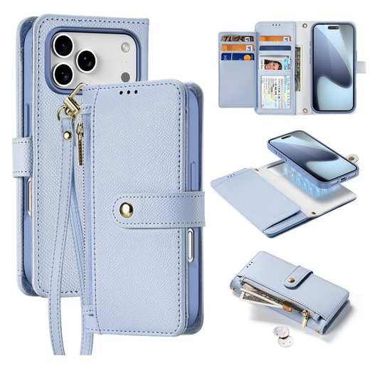 Dux Ducis Lawa iPhone 17 Pro Max Hoesje 2-in-1 Wallet Book Case MagSafe Blauw afbeelding 2