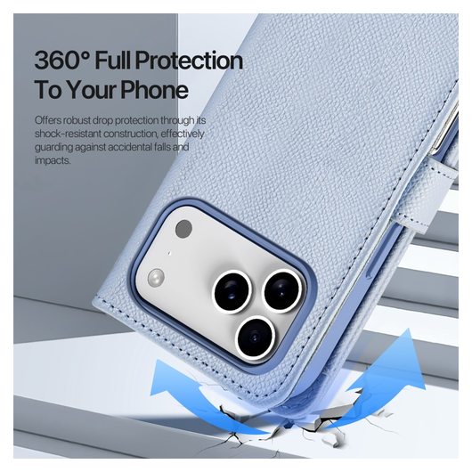Dux Ducis Lawa iPhone 17 Pro Max Hoesje 2-in-1 Wallet Book Case MagSafe Blauw afbeelding 6