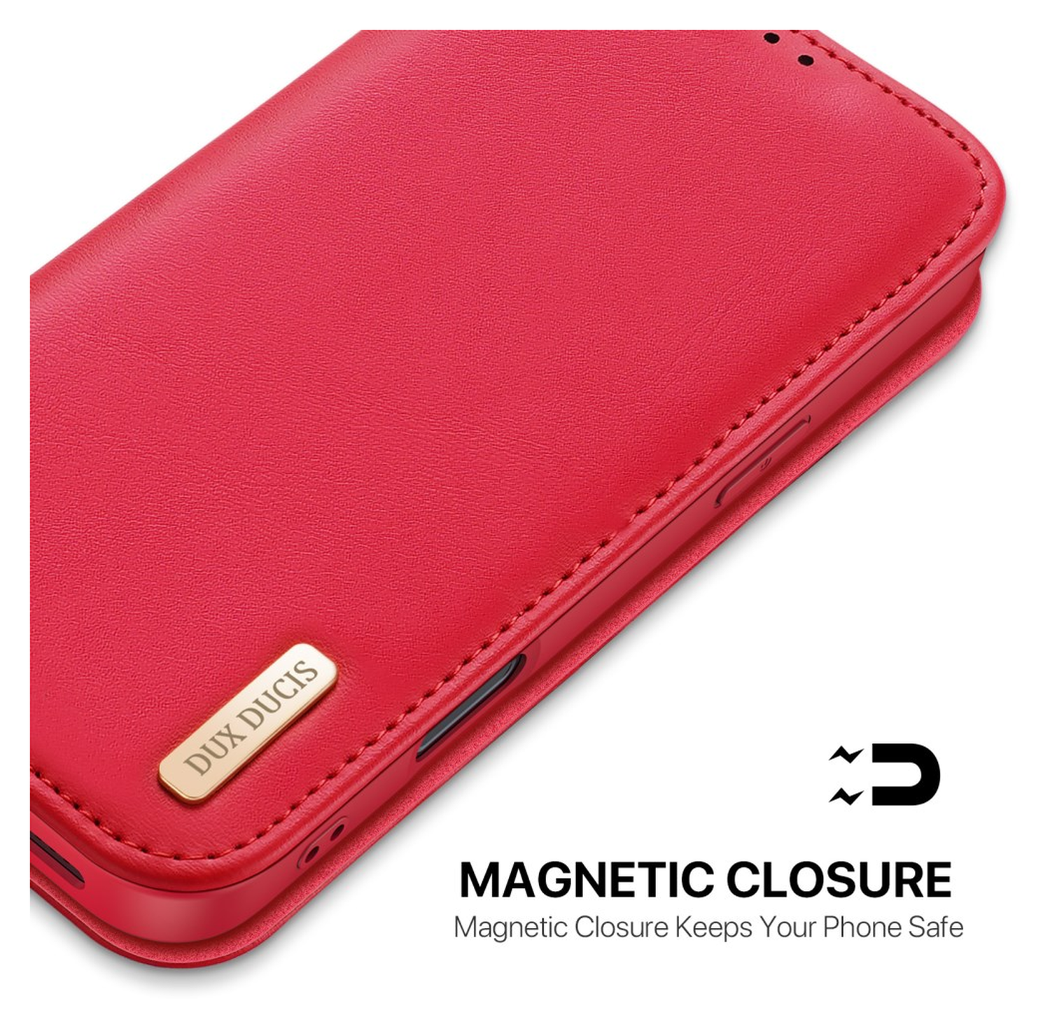Dux Ducis Hivo Apple iPhone 17 Hoesje RFID Book Case Rood afbeelding 6