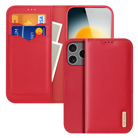 Dux Ducis Hivo Apple iPhone 17 Pro Hoesje RFID Book Case Rood