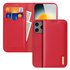 Dux Ducis Hivo Apple iPhone 17 Pro Hoesje RFID Book Case Rood afbeelding 1