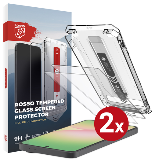Rosso Samsung Galaxy A56 / S24 FE Tempered Glass met Installatietray (2-Pack) afbeelding 12